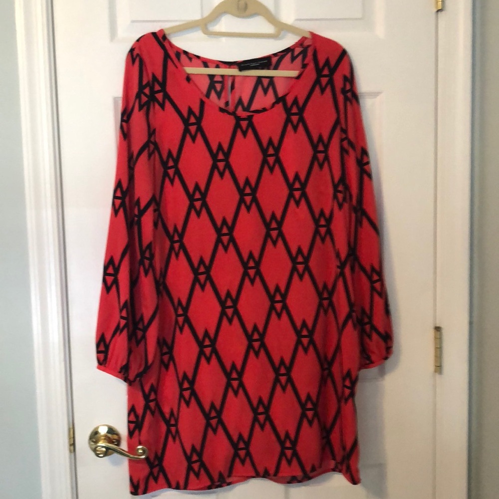 Lightweight long sleeve pattern dress